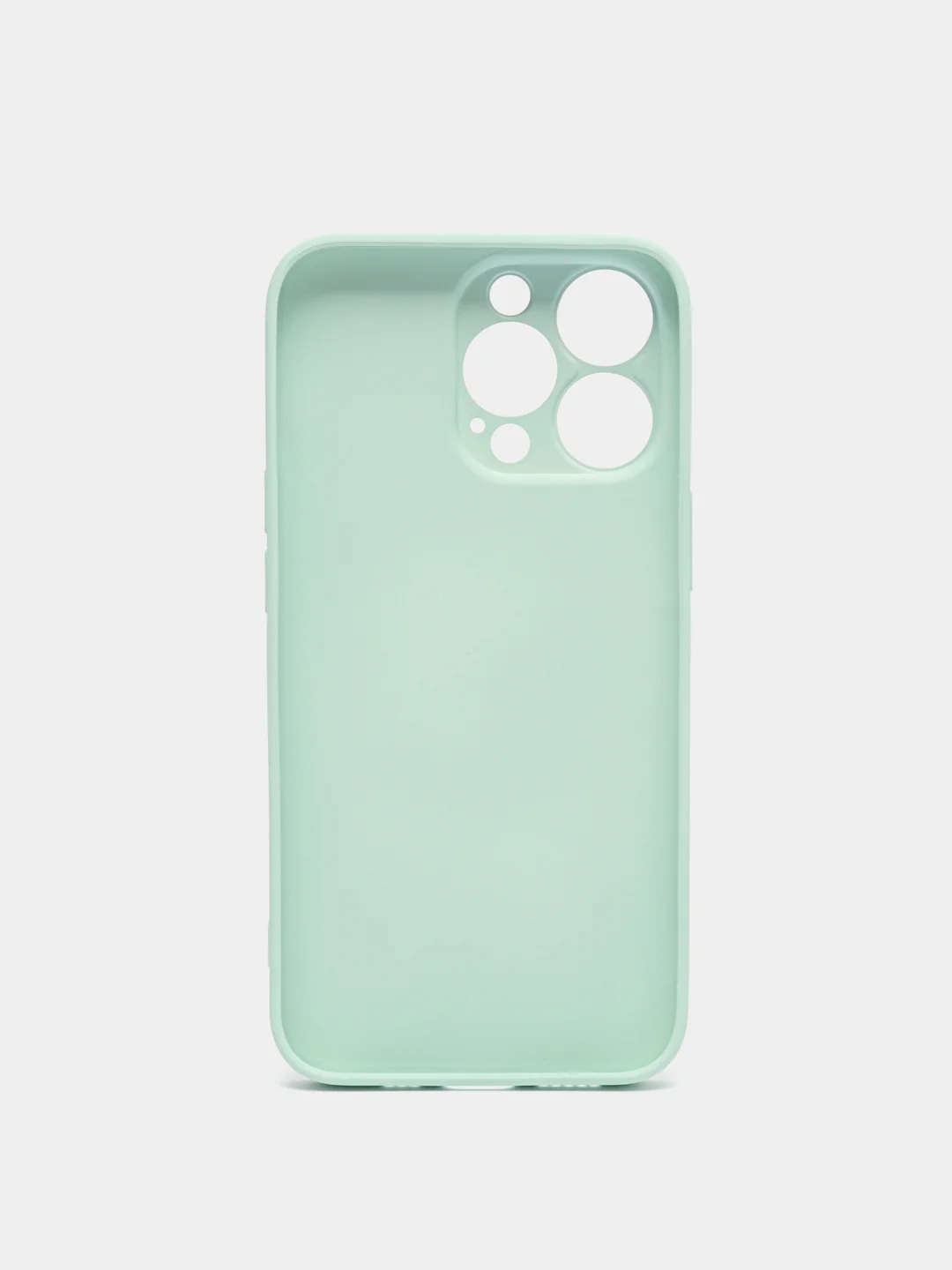 Бирюзовый чехол силиконовый со стеклянной панелью для iPhone 13 Pro