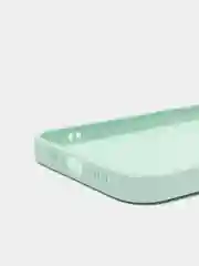 Бирюзовый чехол силиконовый со стеклянной панелью для iPhone 13 Pro