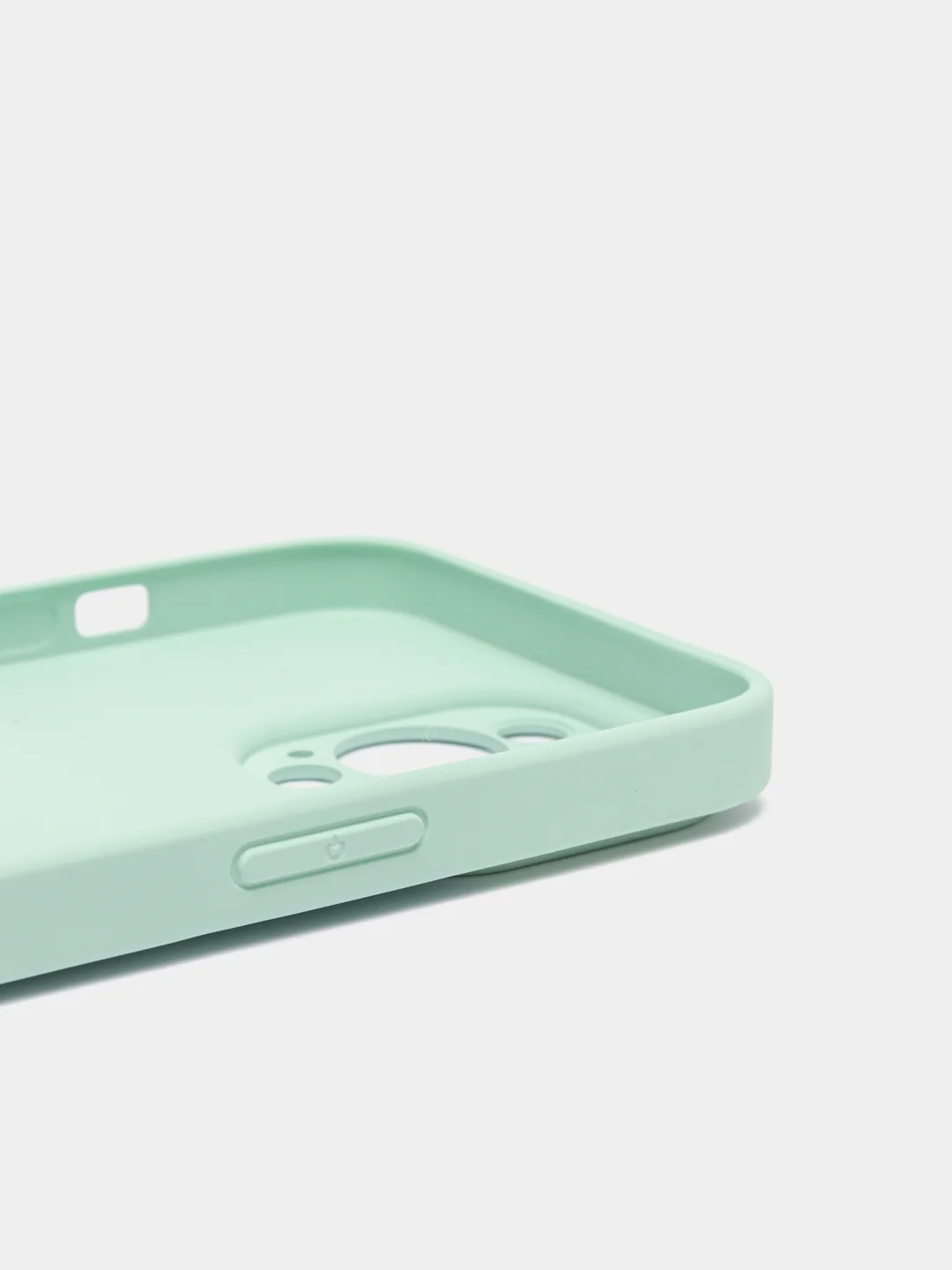 Бирюзовый чехол силиконовый со стеклянной панелью для iPhone 13 Pro