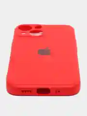 Красный чехол на iPhone 11, 13, 12, XR, Pro, Max, Mini, бархатный