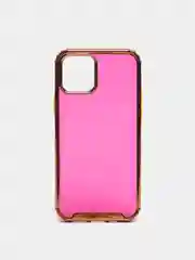 Вишнёвый чехол Apple iPhone 12/ 12 Pro, Pro Max, mini полупрозрачный с оттенком и глянцевой рамкой
