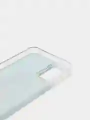 Небесно-голубой чехол Samsung Galaxy A02s, Галакси А02с силиконовый переливающийся жидкий с блестками