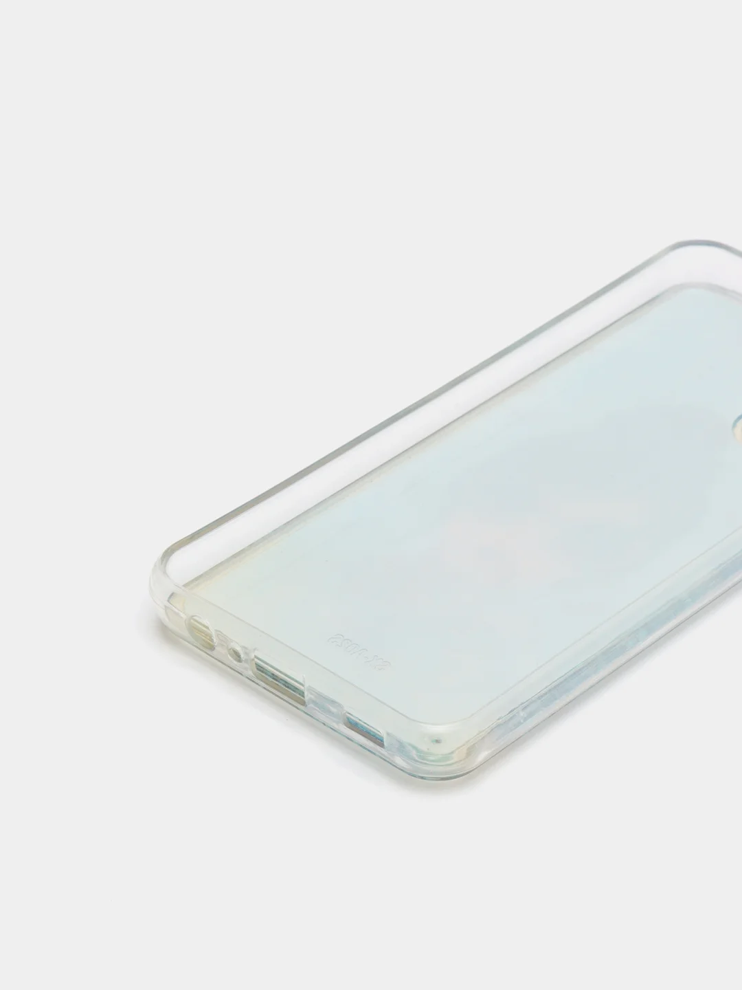 Небесно-голубой чехол Samsung Galaxy A02s, Галакси А02с силиконовый переливающийся жидкий с блестками
