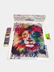 Алмазная мозаика "Лев", без подрамника, 40*50 см