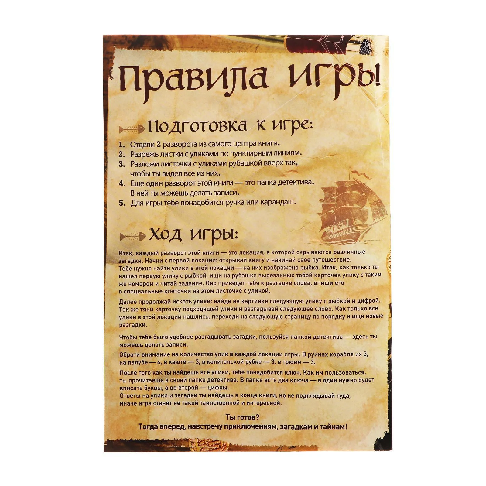 Книга-квест "Загадка затонувшего корабля версия", 8+