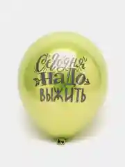 Воздушный Шар (12/30 см) Пошла Жара, Ассорти, хром, 2 ст, 5 шт.