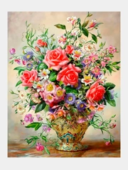Алмазная мозаика 40*50 см "Букет" без подрамника