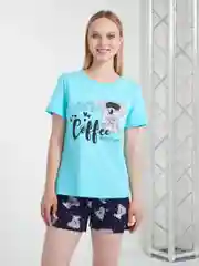 Пижама женская, с шортами и футболкой