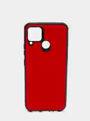 Красный чехол Realme C15 / С12 / C25 силиконовый, имитация кожи