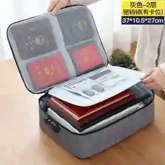 Серый сумка органайзер для документов с кодовым замком