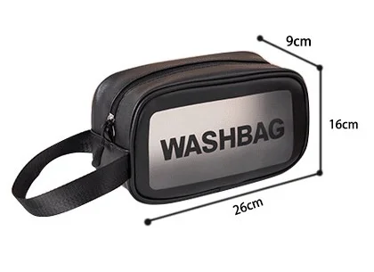 Косметичка дорожная Washbag, водонепроницаемая, белая, розовая, размеры S, L