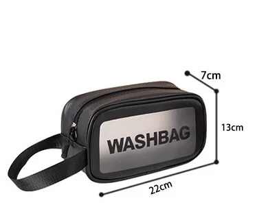Косметичка дорожная Washbag, водонепроницаемая, белая, розовая, размеры S, L