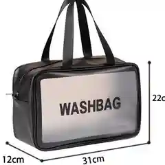 Косметичка дорожная Washbag, водонепроницаемая, белая, розовая, размеры S, L