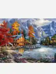 Золотой алмазная мозаика без подрамника "Пейзажи", 30*40 см