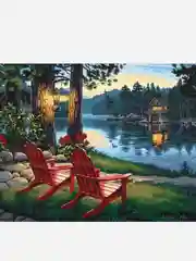 Белый алмазная мозаика без подрамника "Пейзажи", 30*40 см