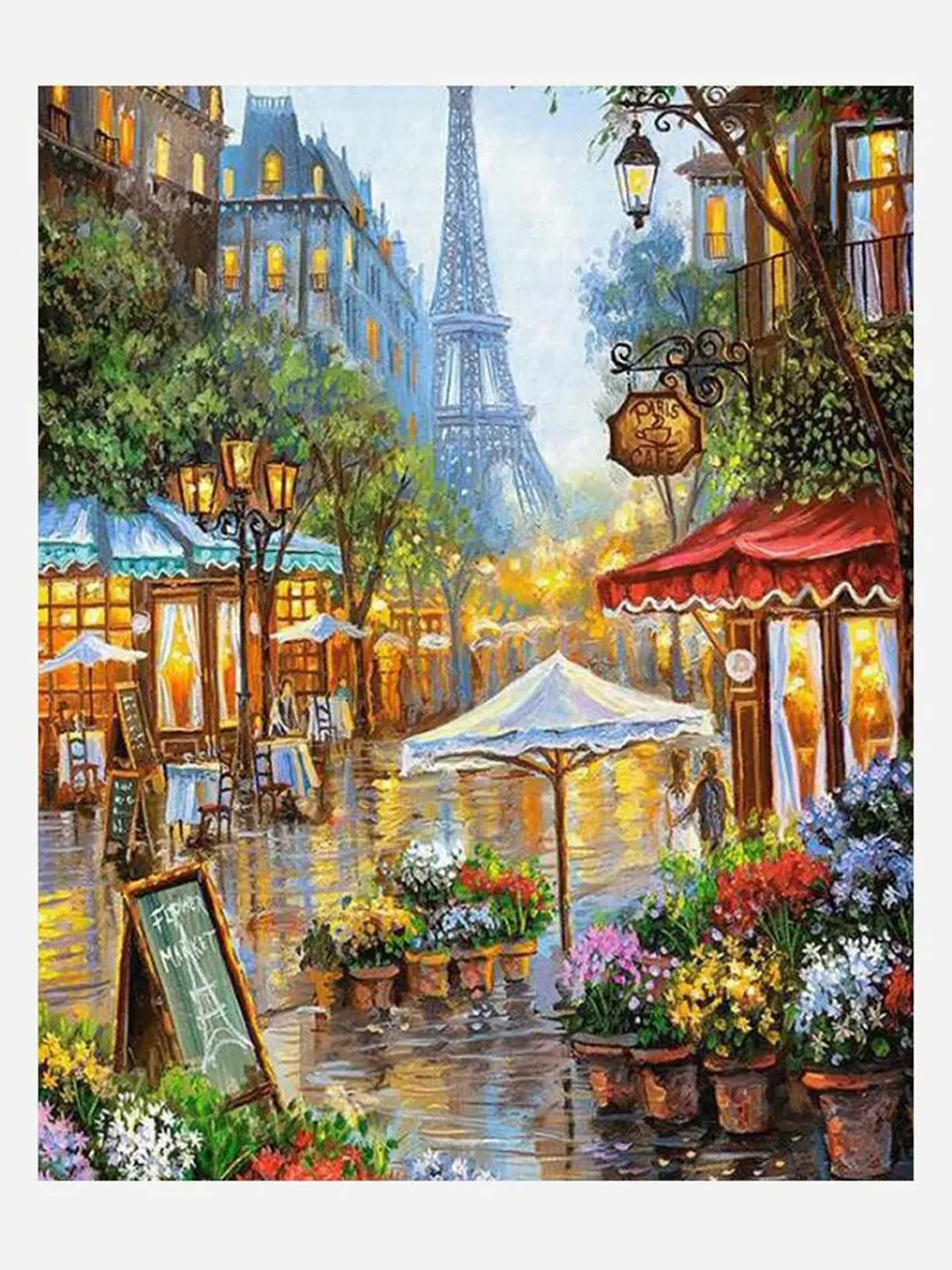 Терракотовый алмазная мозаика без подрамника "Пейзажи", 30*40 см