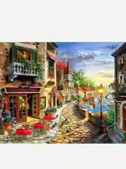Красный алмазная мозаика без подрамника "Пейзажи", 30*40 см