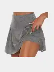 Серый шорты-юбка женские, спортивные