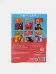 Вишнёвый iq-блокнот детская книга с заданиями, Маша и Медведь 20 стр, 3+