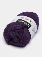 Фиолетовый пряжа YarnArt Silky Royal, 50г/140м, шелк Rayon и мериносовая шерсть