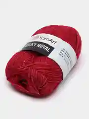 Красный пряжа YarnArt Silky Royal, 50г/140м, шелк Rayon и мериносовая шерсть