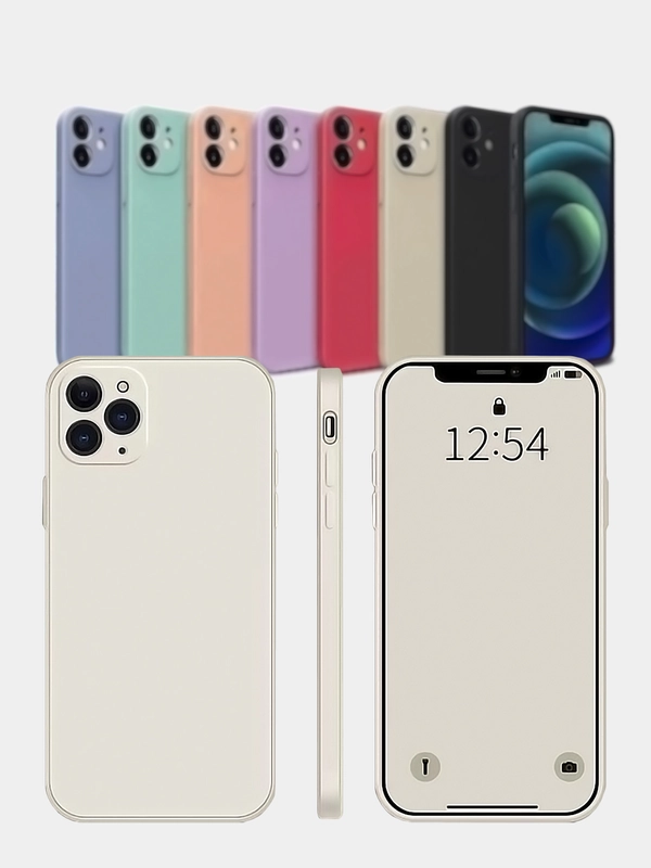 Противоударный, силиконовый, матовый чехол на iPhone 13, 13 Pro, 13 Pro max, 13 mini
