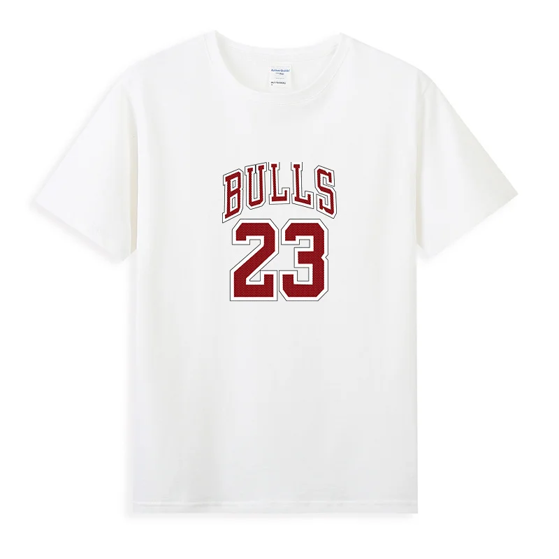 Белый футболка BULLS, унисекс
