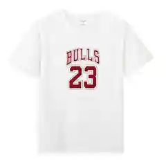 Белый футболка BULLS, унисекс