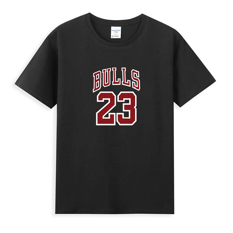 Черный футболка BULLS, унисекс