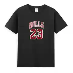 Черный футболка BULLS, унисекс