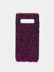 Пурпурный чехол Samsung Galaxy S10+ / S10 Plus, Самсунг Галакси С10+, силиконовый с блестками