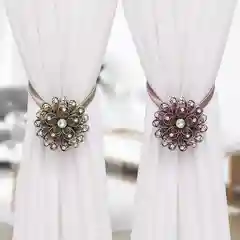 Бронзовый магнитный держатель для штор, со стразами, 1 штука