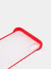Красный чехол для iPhone XS Max, прозрачный, с держателем