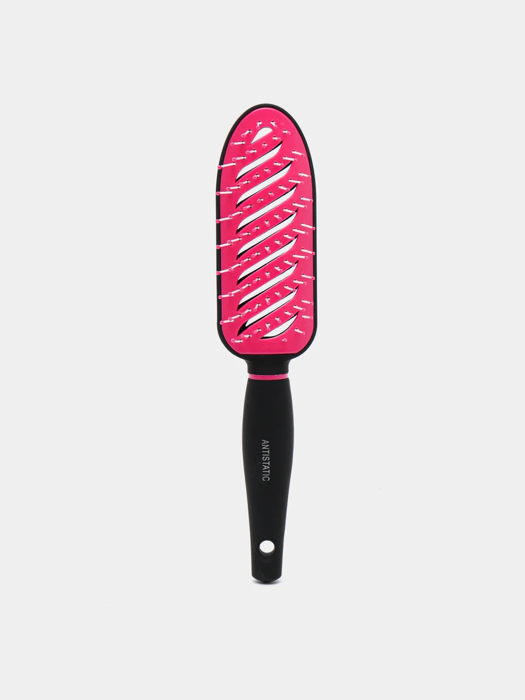 Розовый массажная расческа Rama Rose, продувная, с антистатическим эффектом
