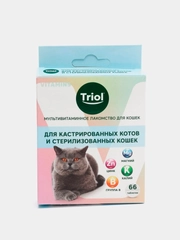 TRIOL мульти витамины - лакомство с минералами, для стерилизованных котов и кошек