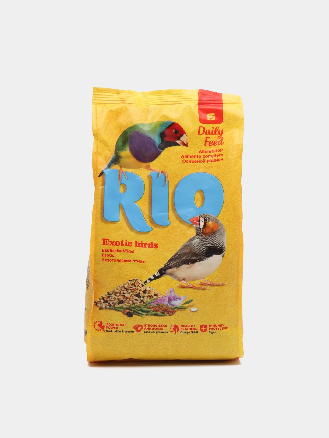 Корм для экзотических птиц "Основной рацион", 500 г, Rio