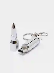 Серебряный патрон-флешка USB 4, 8, 16, 32 гб/ подарочная пуля в реальный размер