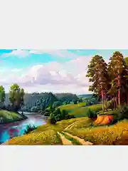 Лайм алмазная мозаика-вышивка Milato Лесные пейзажи и парки, большие картины, дизайн на выбор