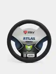 Оплетка на руль PSV "ATLAS", M, 37-39 см, черный, экокожа