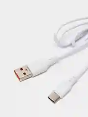 Белый кабель для зарядки DENMEN USB Type-C