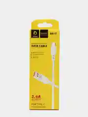 Белый кабель для зарядки DENMEN USB Type-C