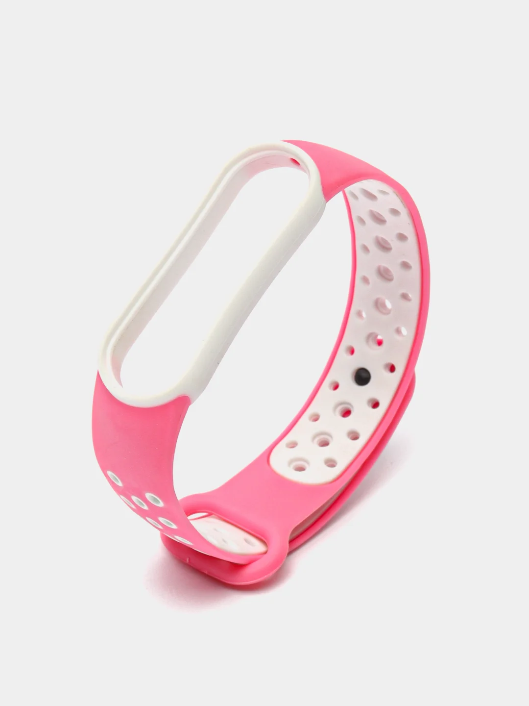 Розовый ремешок для Xiaomi Mi Band 5 / 6 / 7 cиликоновый спортивный (Сяоми ми бенд))