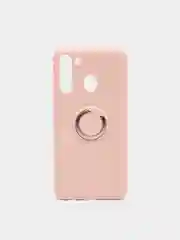 Бежевый чехол для Samsung Galaxy A21, A21S, A31, A41, A71, A91/ S10 Lite с кольцом-держателем