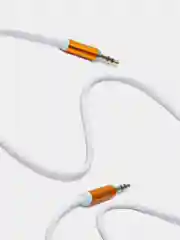 Белый аудио кабель AUX 3.5 мм шнур силикон 1M