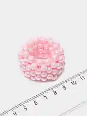 Розовый резинка для волос жемчужная