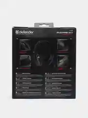 Черный игровые наушники  с микрофоном Defender, черный+синий, кабель 2,5 м
