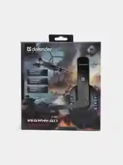Черный игровые наушники  с микрофоном Defender, черный+синий, кабель 2,5 м