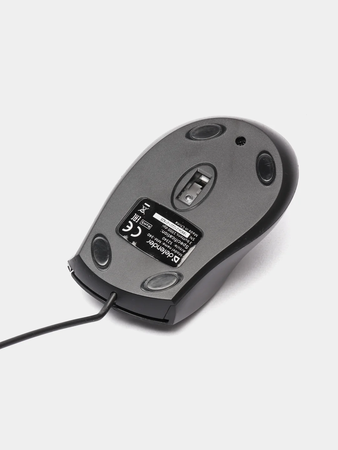 Мышь оптическая Defender MM-340 черный+серый,3 кнопки,1000 dpi