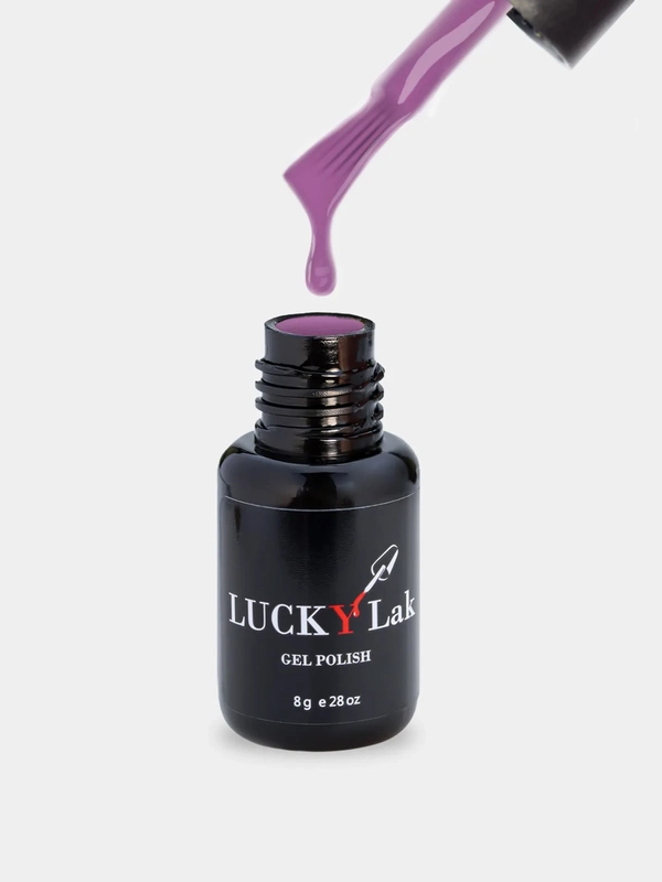 Гель лак для ногтей LuckyLak Fashion №056, 8g лиловый ярко сиреневый для маникюра