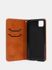 Коричневый чехол  книжка для Xiaomi Redmi  10 Pro / 10 Pro Max